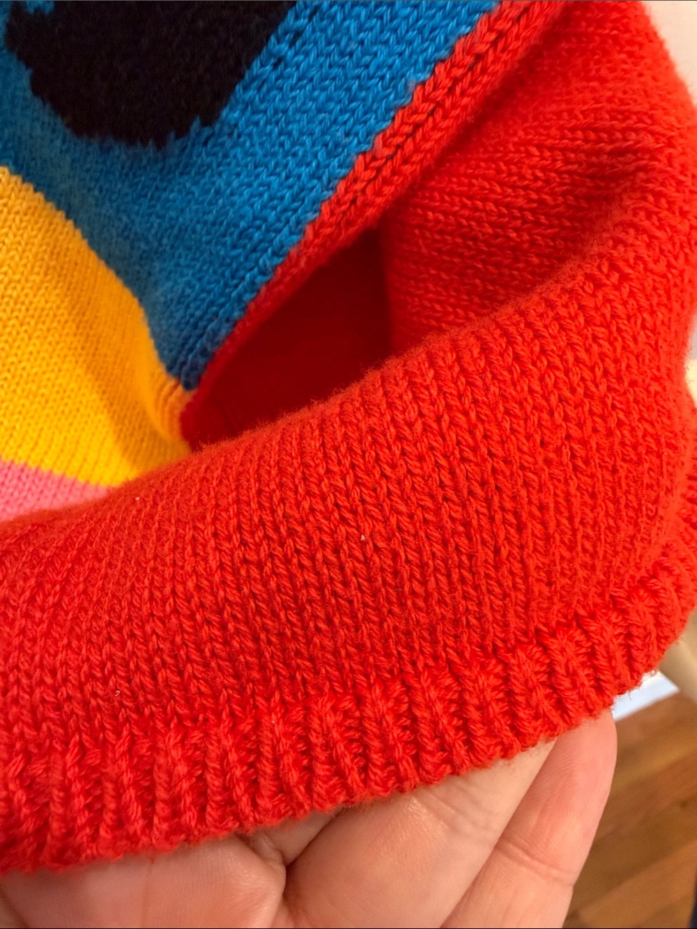 Stella McCartney Red and Blue Pencil Sweater Dopamine Dressing Size Small - Picture 6 of 15